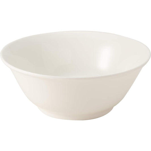 NARUMI Bowl Plate Chinese Cooking Tableware White 21cm Noodle Bowl Microwave Warmable Made in Japan 8906-3379