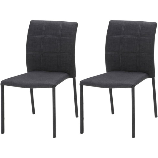 Azuma Crafts Stacking Chair Block Material: Fabric Black Color Set of 2 TDC-9799*2