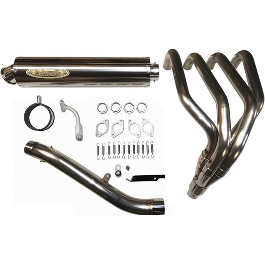 techserfu ZEEX full exhaust UP type for GPZ900R stainless steel mechanical bending full EX φ110×480L polished titanium silencer T21-K032-0408