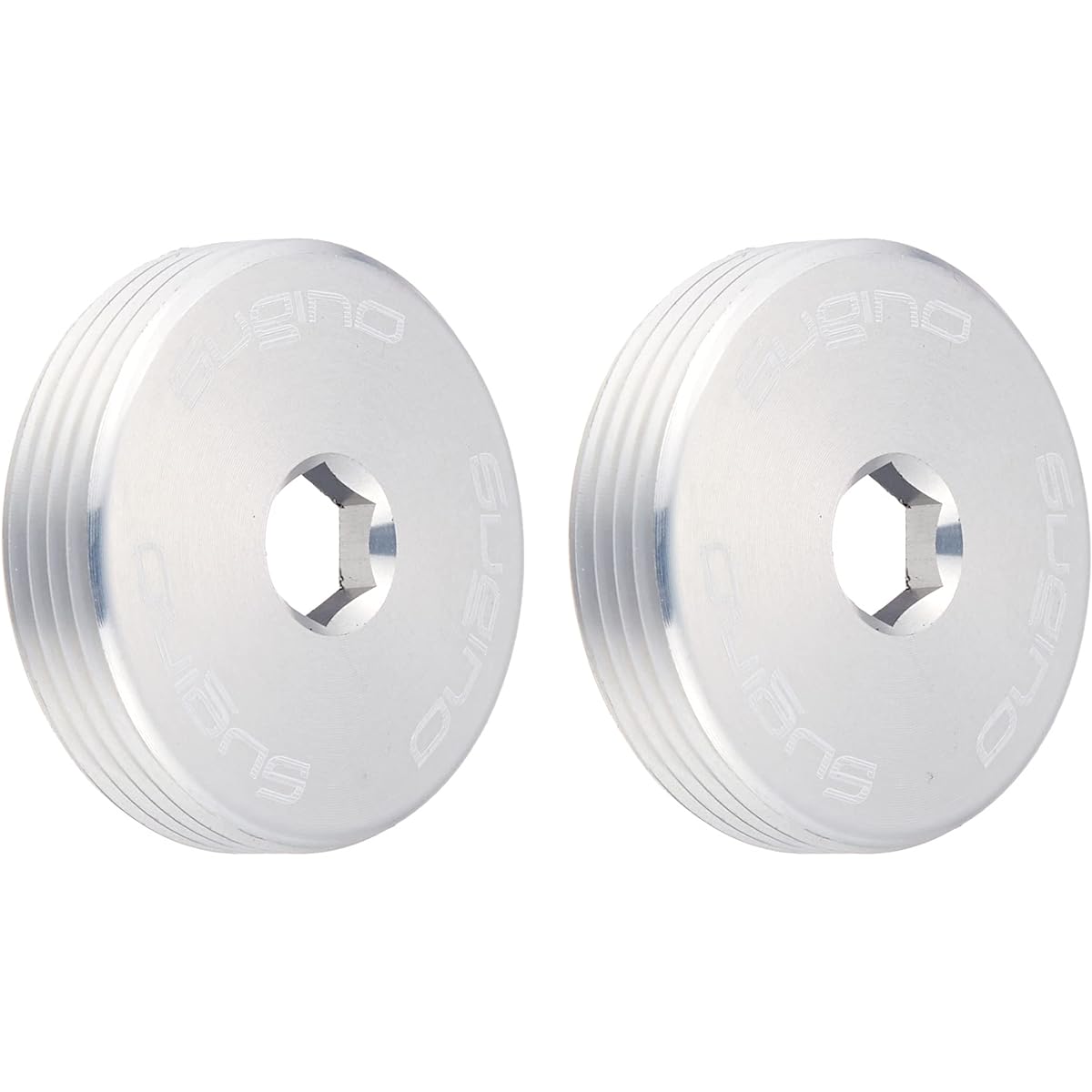 Sugino CNS Aluminum Crank Cap Without Bolts Silver (Pair of 2)