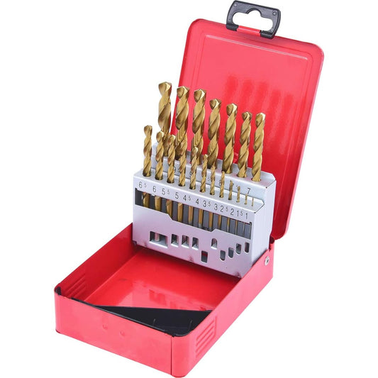 KS TOOLS HSS-G Twist drill set in metal case 19 pcs 1-10mm 330.4610