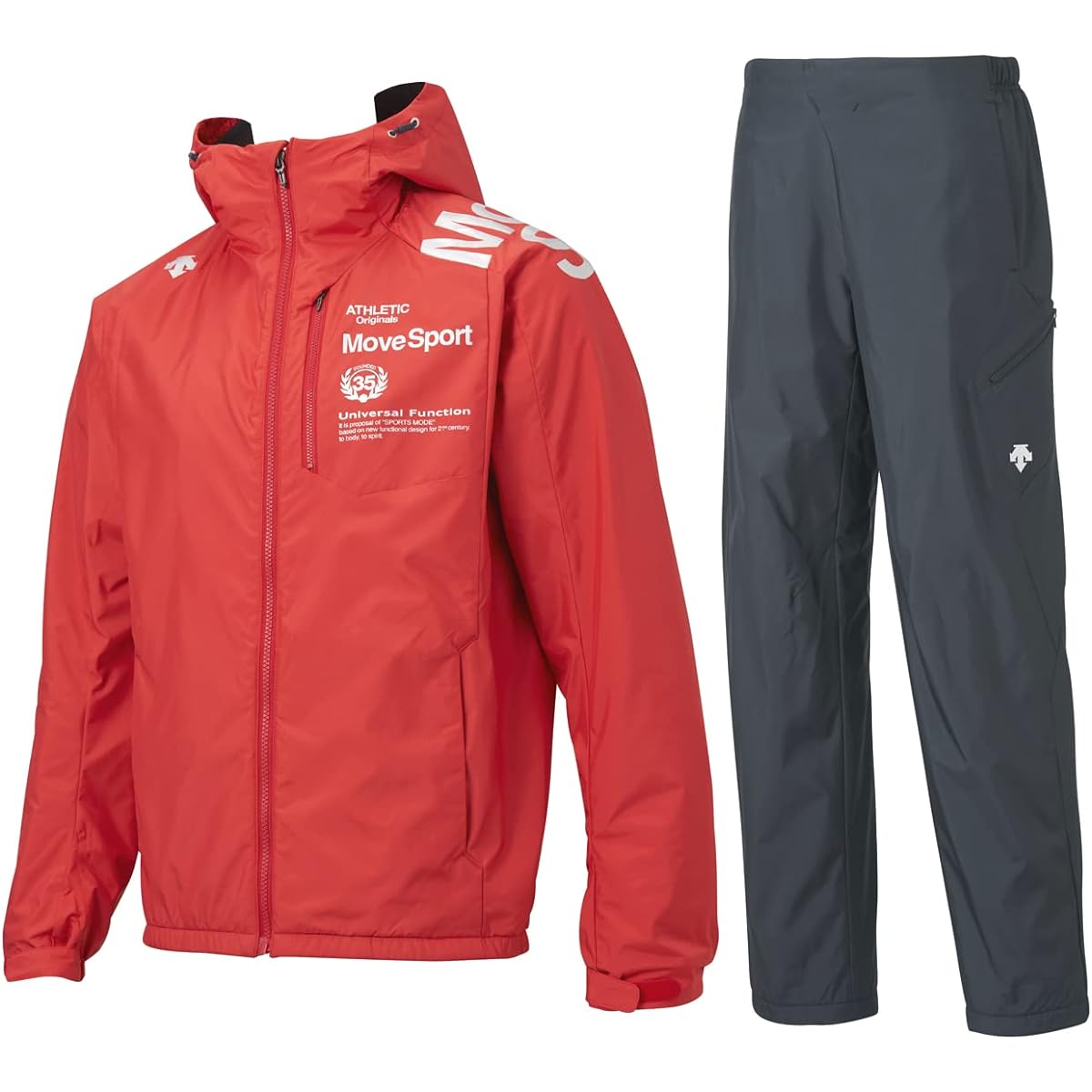 [DESCENTE] Move Sport X-Plus Thermo Hooded Windbreaker Jacket/Pants Top and Bottom Set DMMSJF34/DMMSJG34 Lining: Tricot brushed