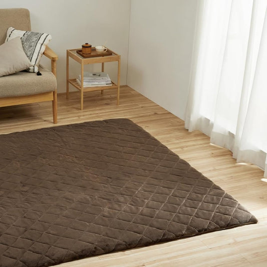 IRIS OHYAMA Rug, Area Rug, Carpet, 2 Tatami Mats, Thick, For Winter, Stylish, Scandinavian, Fluffy, Extra Thick 4cm, Machine Washable, Safe, Mite Resistant, Antibacterial, Deodorizing, Volume ORG-V1818 Brown