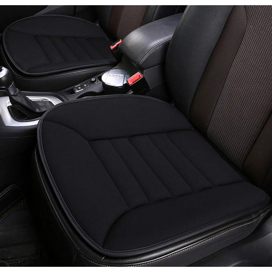 Car Memory Foam Car Seat Cushion Front Seat Cover Comfortable for Home and Office Relieve Fatigue (Black 2set)