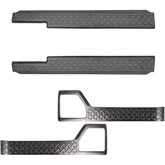 Samurai Produce Suzuki Jimny JB64 Jimny Sierra JB74 Side Step Scuff Plate & Inner Door Protection Cover Banded Steel Plate 4P Black Hairline