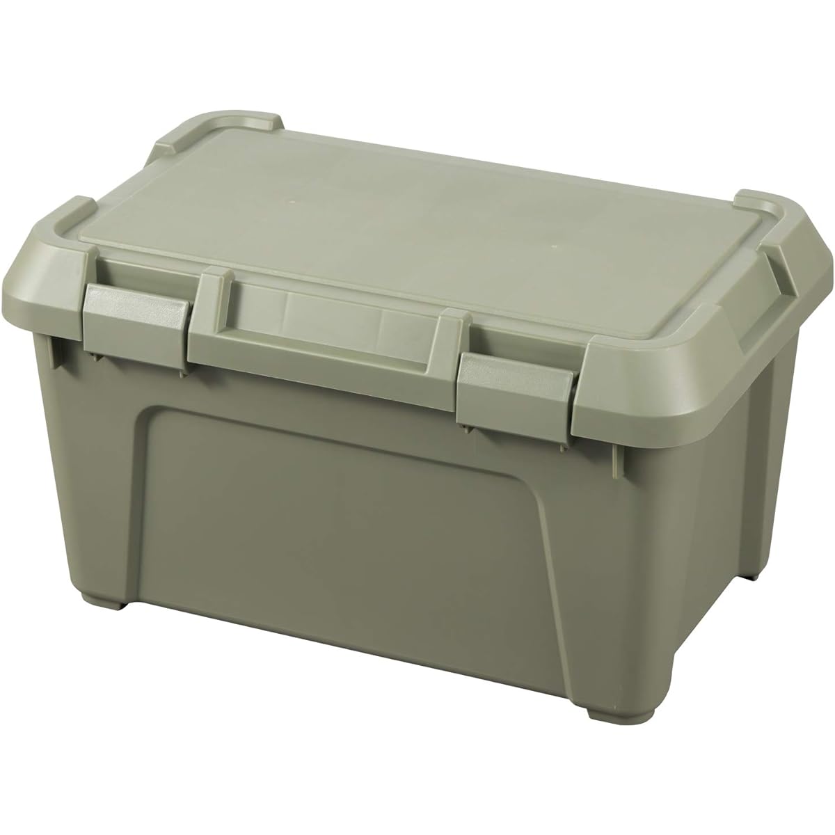 BUNDOK Base Container 600 BD-202 Camping Gear Box Storage Case Lid Removal Khaki