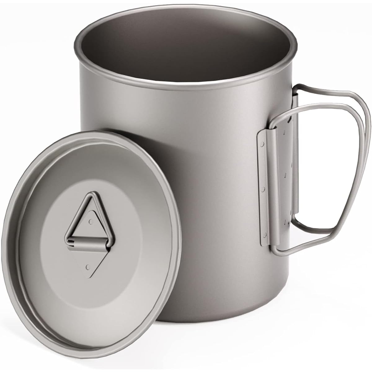 Titanium camping mug with lid 450ml