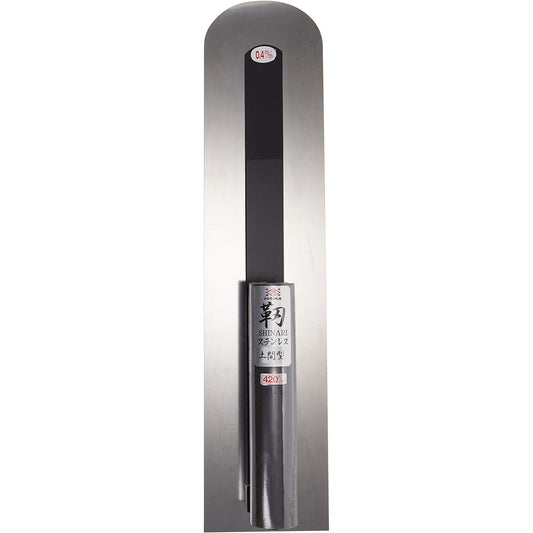 Kajiwara Trowel Manufacturing Works by Shigeji Hisika Stainless steel SHINARI dirt floor type (2 necks) 0.4mm Thickness 420mm