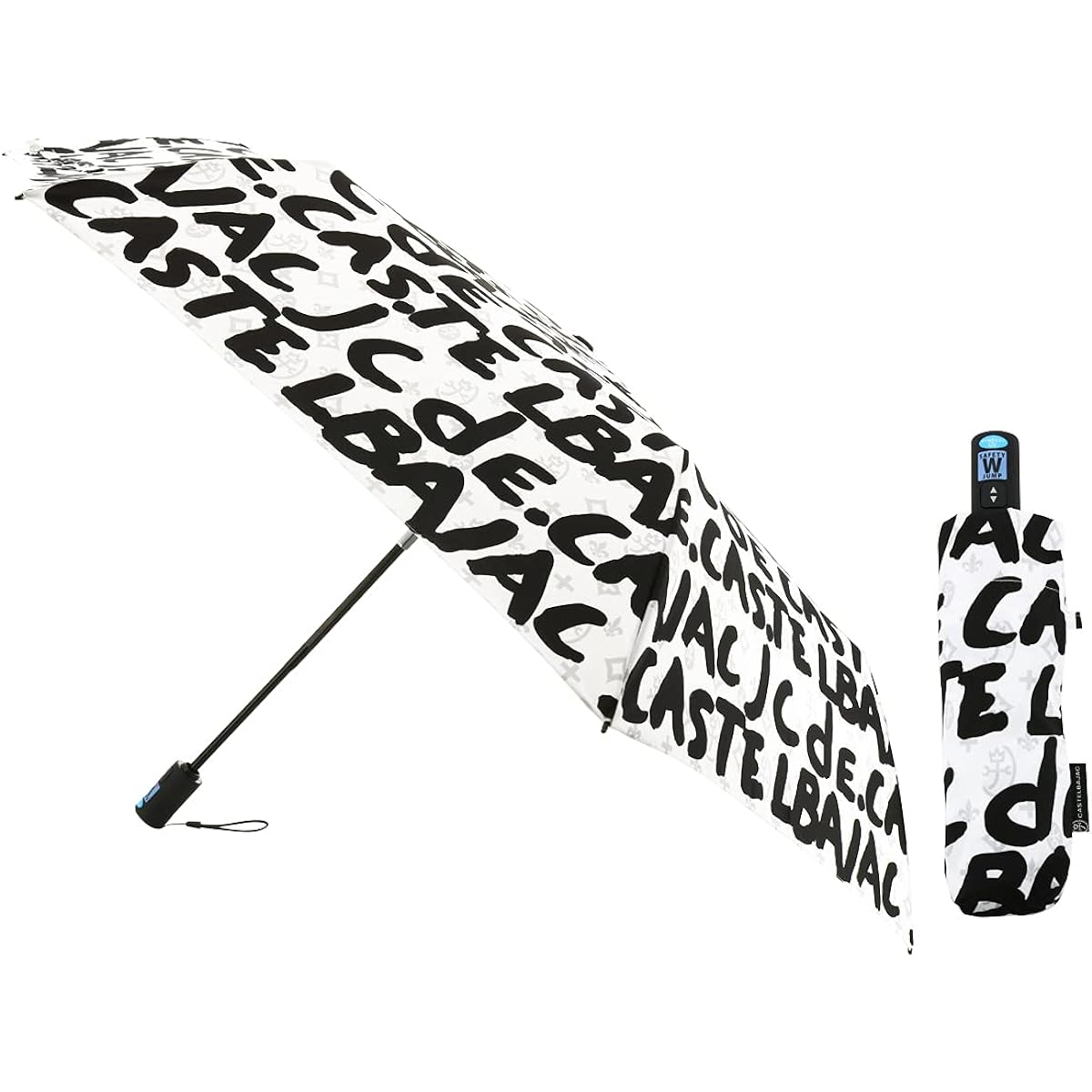 [Castelbajac] Umbrella, Automatic Open/Close, Folding, UV Protection, Water Repellent, For Sunny or Rainy Days, 55cm, 023046 CASTELBAJAC, 8 Ribs, Large, One Push, One Touch, Jump Type