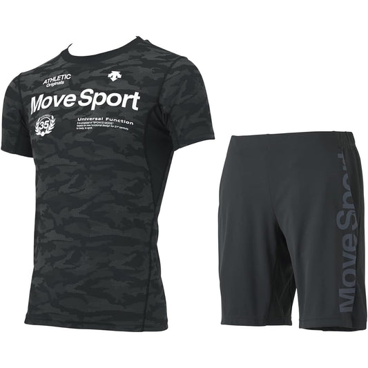 [DESCENTE] Move Sport MOTION FREE FIT Graphic Short Sleeve T-shirt/Half Pants Top and Bottom Set DMMSJA50/DMMSJD80