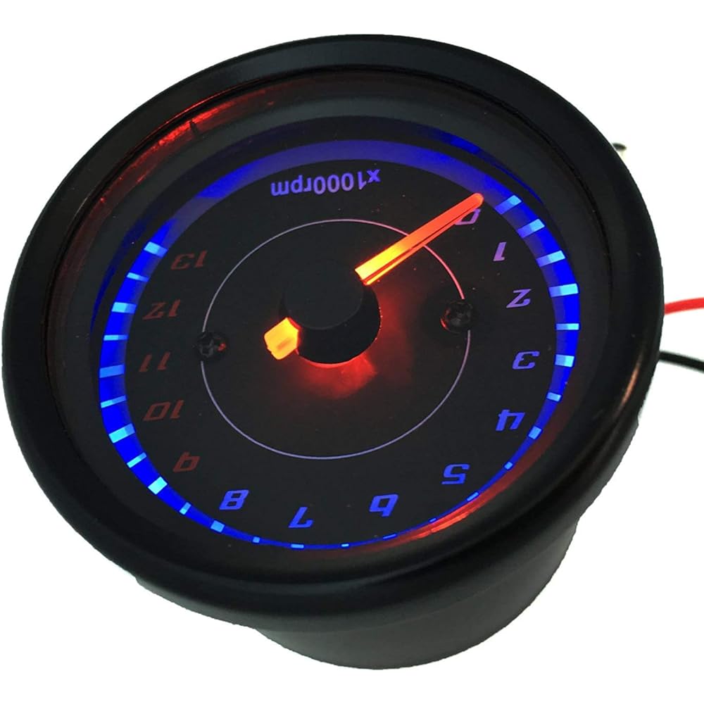 TESWNE Motor Cycle Speedometer Tachometer Odometer REV Counter 0-13000 RPM