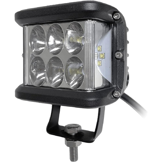 Kashimura Bright LED work light from left to right Wide angle type 12 LED lights 36W Irradiation angle approximately 180 degrees White light emission IP67 compatible Noise suppression product NML-38 Black