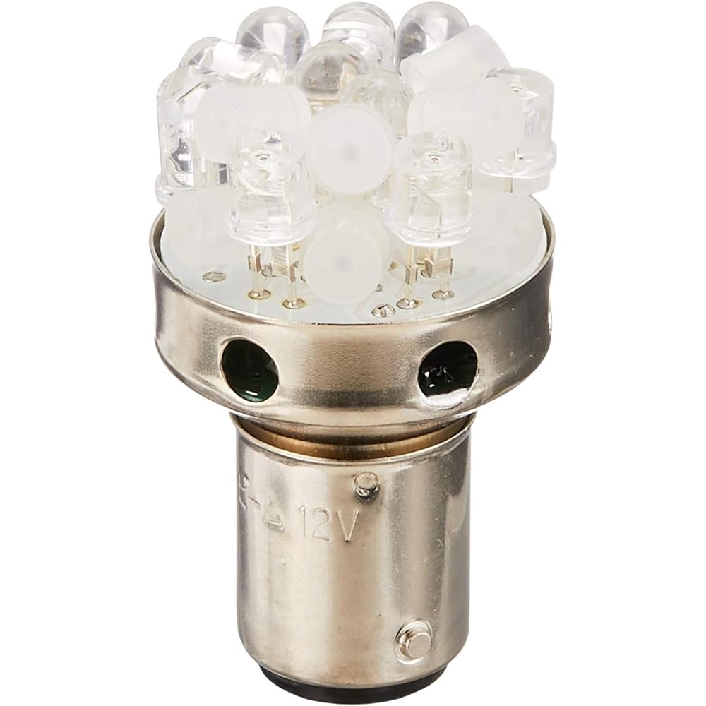 M&H Matsushima LED L Beam Red & White Model with Stop/Tail Number Lighting 12V Red/White Low Pin Right Side L8186RW Light Bulb