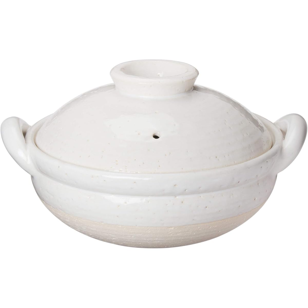Hase Seito Hasenen Healthy Earthen Pot Steam Pot Steamer Pot For 2-4 People Approx. 27cm Approx. 1800ml Open Fireable Recipe Ceramic Slatted White Iga Ware Made in Japan AZW-23