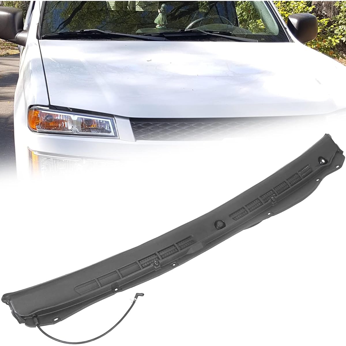 ECOTRIC Wipelager Wiper Cowl Grill Bent Panel 2004-2012 Chevrolet Colorado GMC Cannion Replacement 208220072