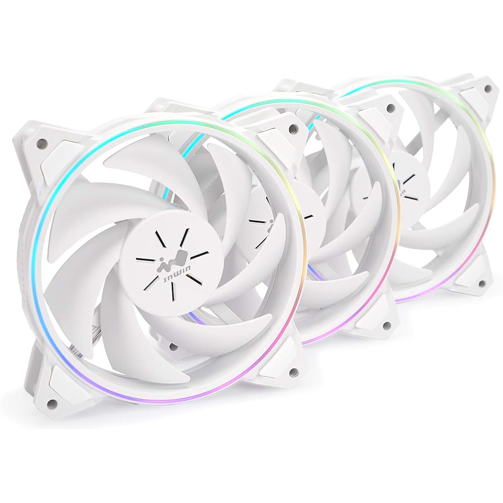 IN WIN INWIN 120mm ARGB Compatible PC Case Fan Set of 3 Sirius Pure [FN-ASP120-3PK] for Desktop