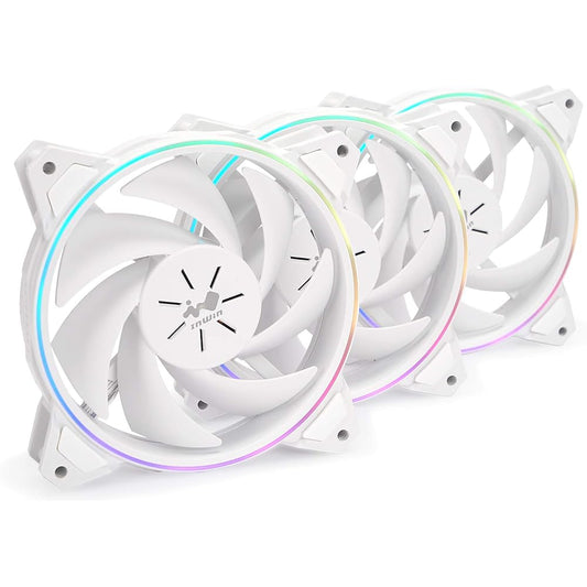 IN WIN INWIN 120mm ARGB Compatible PC Case Fan Set of 3 Sirius Pure [FN-ASP120-3PK] for Desktop