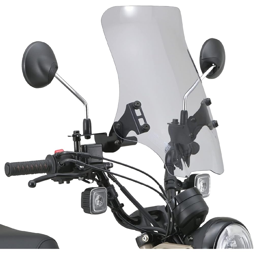 Daytona Motorcycle Screen with Clamp Bar for Hunter Cub CT125 (20-23) Windshield RS Series Long Clear 16885