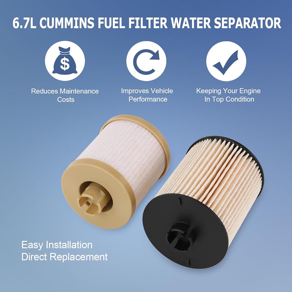 DICMIC Fuel Filter 2008-2010 Ford F250 F350 F450 F550 Super Duty 6.4L Diesel Engine replacement # FD-4617 3C346731AA 3C346731AB