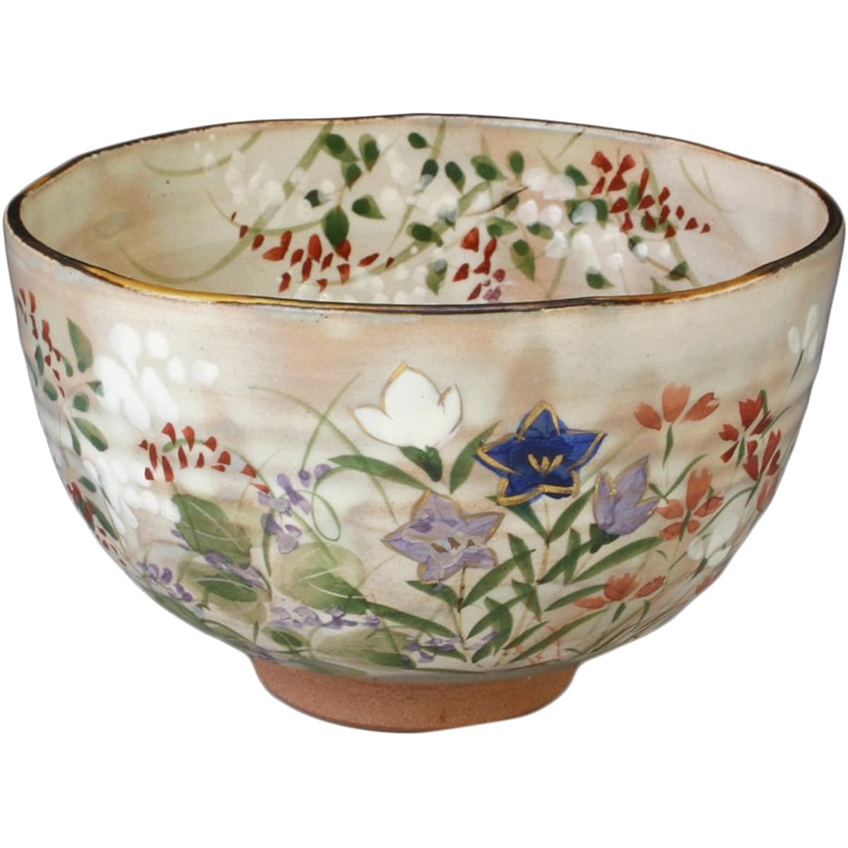 Aito Kyo-yaki Kiyomizu-yaki Matcha Bowl (with presentation box) Red brown 12.5cm Shunzan Kiln Kyoto Autumn TSK697