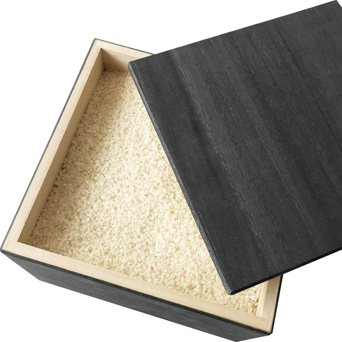 KATOMOKU Rice Bottle Black 5kg Paulownia km-115BL