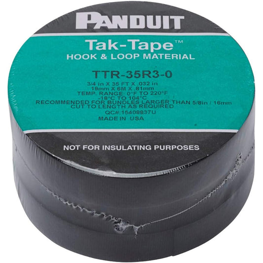 Panduit Tack Tape Length 10.7m Width 19.1mm 3 roll pack TTR-35R3-0 Black