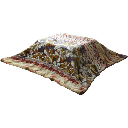 Ikehiko Corporation Kotatsu Futon Rectangle Lugana Approx. 190 x 240cm Gray Leaf #5543519