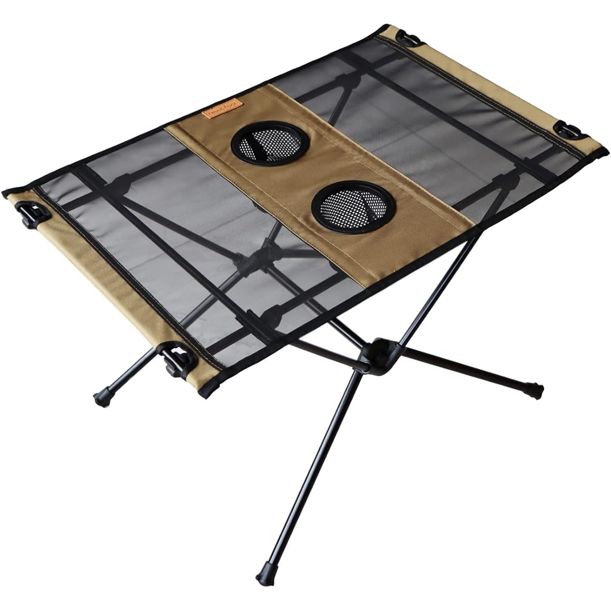 [Camping table weighing only 700g] rabbit-foot outdoors compact outdoor table foldable [Japanese manufacturer, compatible with problems after use] Warranty and storage included (Khaki)