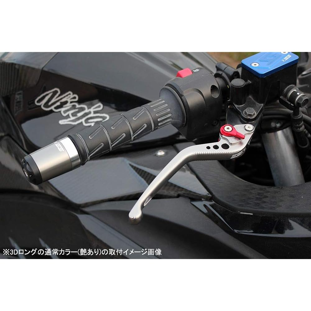 SSK Adjust Lever 3D Long Lever Color: Matte Black Adjuster Color: Matte Red YZF-R25 2015-2018 MT-25 2016-2018 YZF-R3 2015-2018 MT-03 2016-2018 LVEM033BK-RD