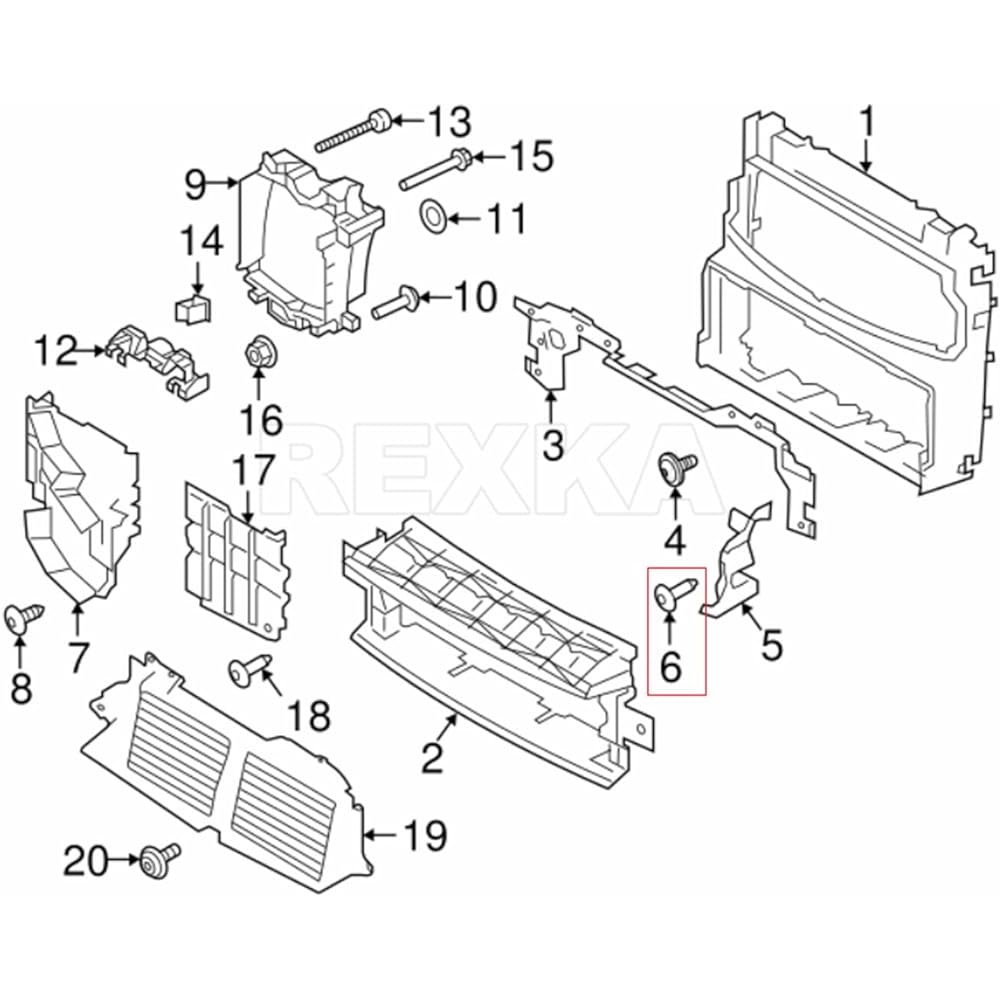 REXKA 20 Air Guide Cowl Grill Locker Molding Retainer Clip RYQ500070 For Land Rover