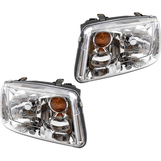 BROCK replacement driver and passenger seat side halogen combination headlight assembly 2002-2005 A4 Generation 4 VIN 2108642 No fog light 1J5941017BJ VW2503125