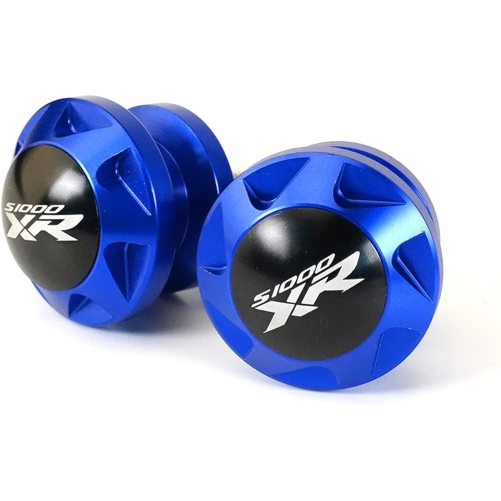 Swing Arm Spool Stand Screw Slider For B-M-W S1000XR S1000 XR S 1000 XR 2015-2019 2020 Motorcycle Aluminum Stand Screw Swing Arm Spool Slider (Color: Blue)