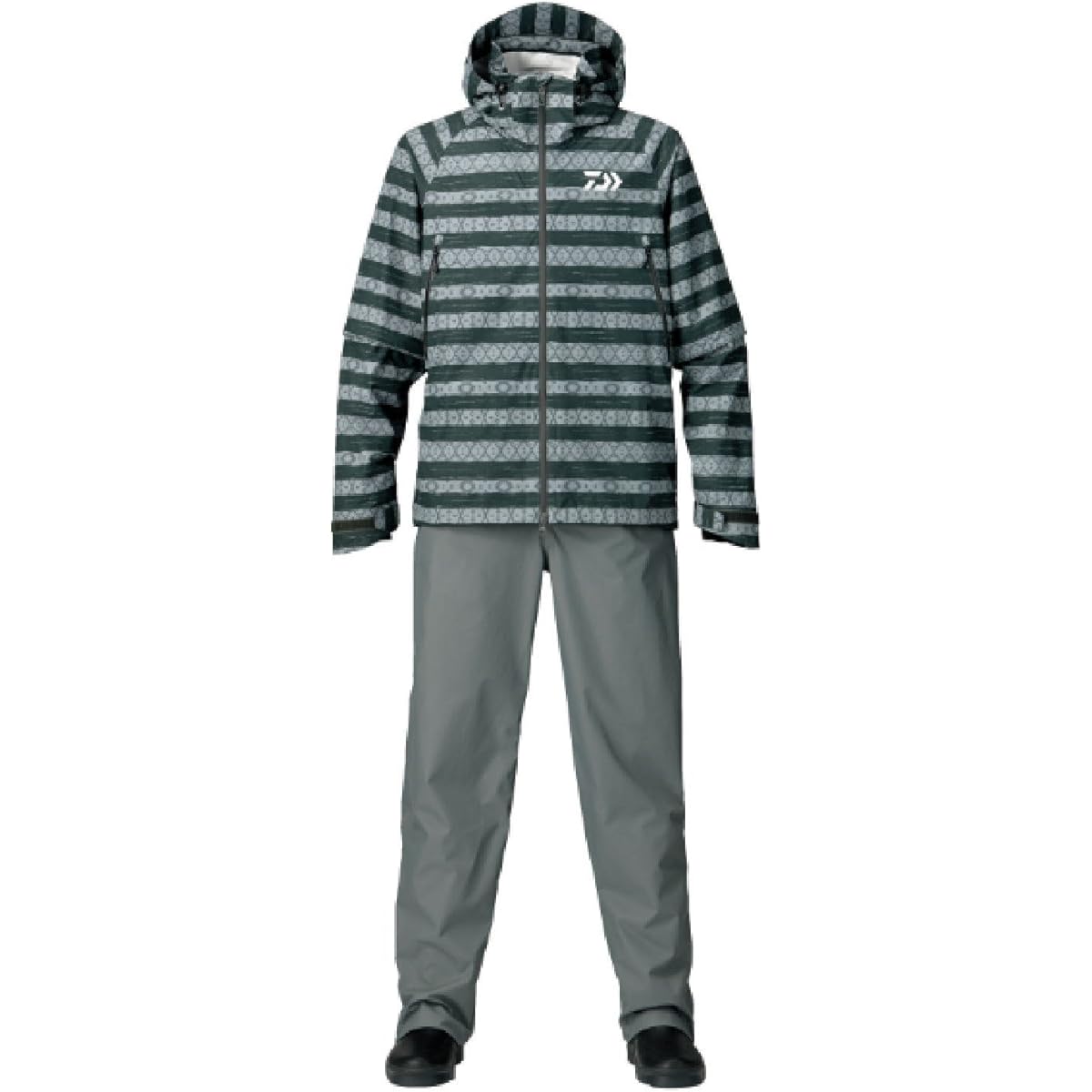 DAIWA Rain Wear Rain Max Detachable Rain Suit Gray Border 2XL DR-3007