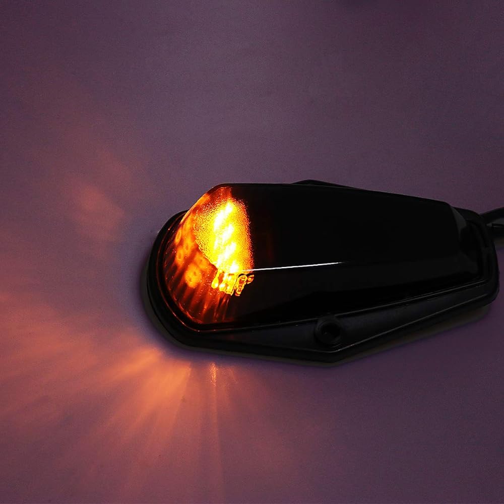 Amber Cab Marker Light Ford F150 F250 F350 1973-1997 F Series Super Duty Pickup Track 12 LED Roof Running Light Top Clear Ran Lamp with Hane (5 packs)