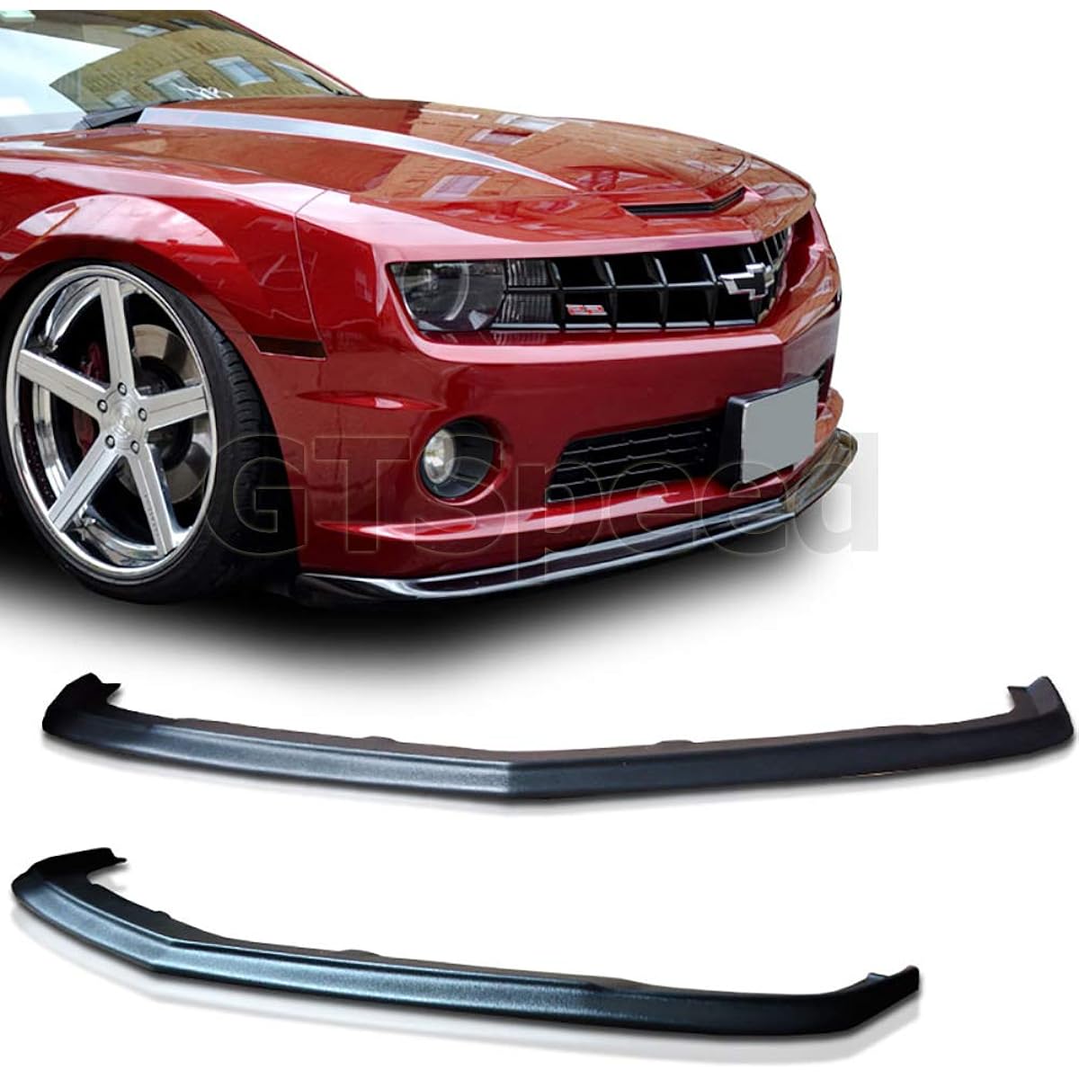 [GT-SPEED] SLP style polyurethane Front bumper lip, 2010-2013 CHEVY CAMARO SS/V8 bumper only (not compatible with V6 bumper).