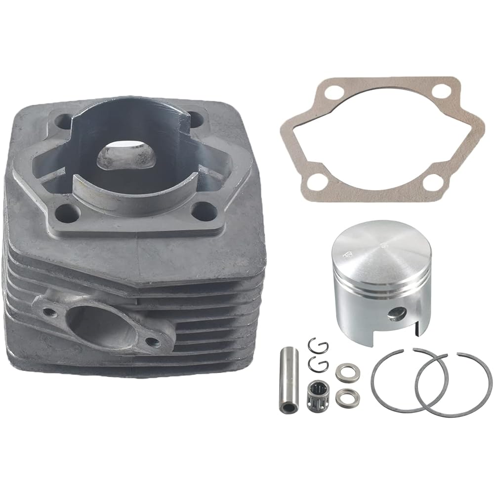 Acceovedo Mobile Cylinder with Lower Gasket and High Bore Piston Fits 100cc 2 Stroke Engine Electric Bicycle