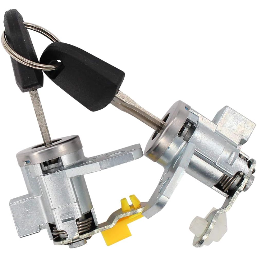 NEWYALL Front left driver & right passenger seat side door lock cylinder key