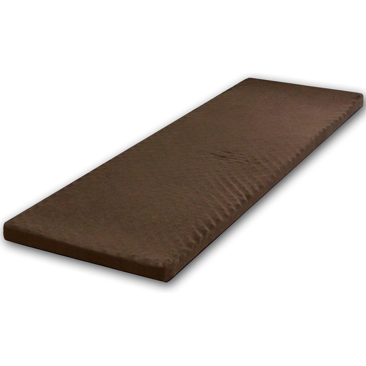 ottostyle.jp High resilience multi-mattress, portable, for sleeping on the ground, napping, disasters, sleeping in the car, mat, profile processing, 6cm thick, brown/creamy white [Uses high-density urethane foam] [Body pressure distribution] [Comfortable