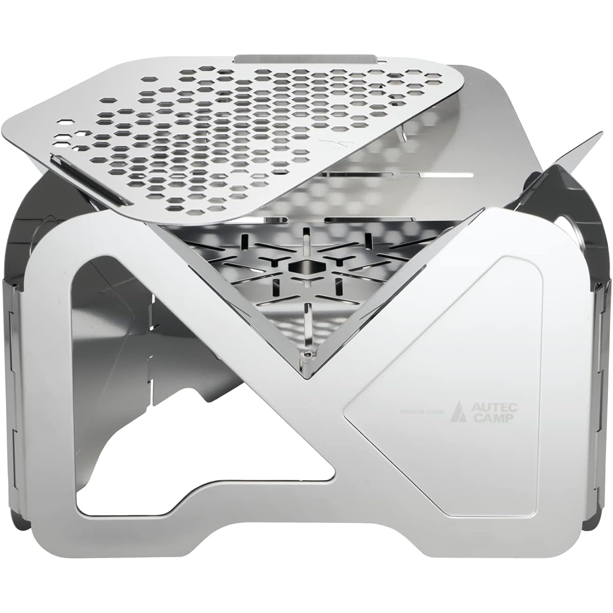 [AUTEC CAMP] TRY AND GRILL Triangle Grill A0-112100 Charcoal Bed Grill Set Bonfire Stand Barbecue Stove (Compact Grill Lightweight Foldable AUTEC CAMP) Audio Technica