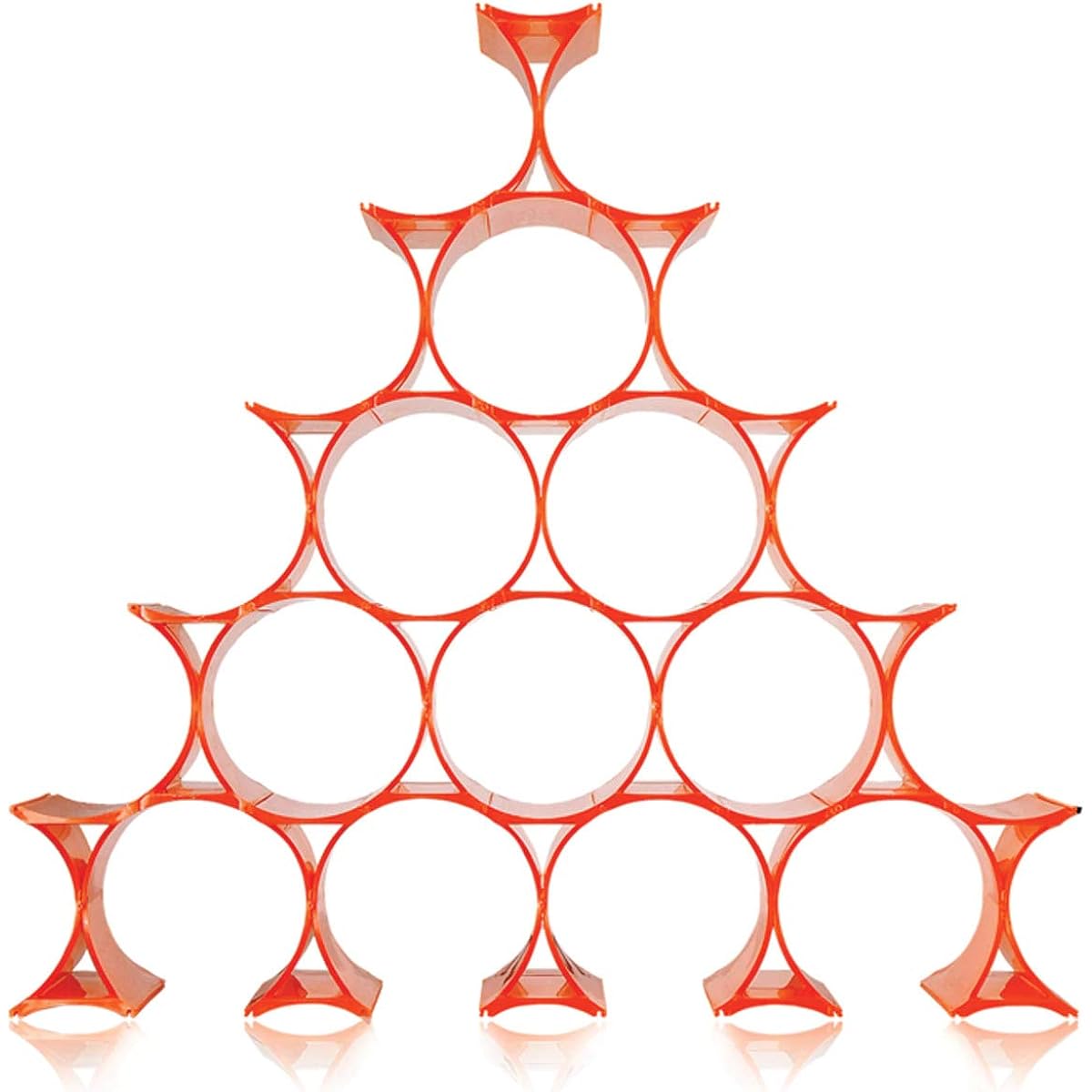 Kartell Rack Orange W5.7/D14.5/H9.5cm (Parts) Infinity SFAC-K7680-4Z 16 pieces 16 piece set [Authentic product from domestic sole agent]