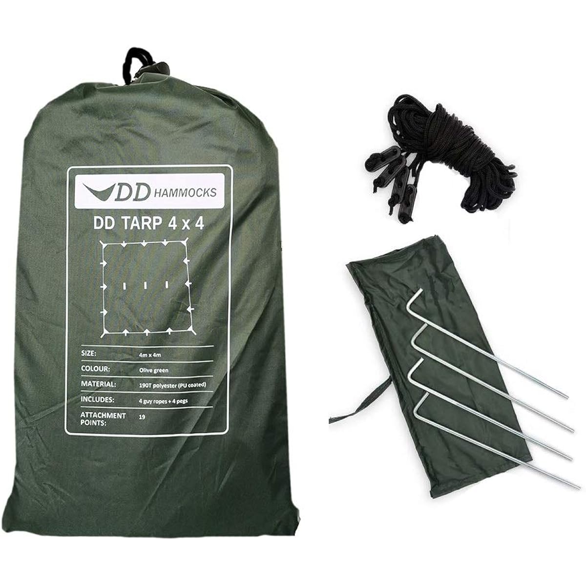 DD Hammocks DD Tarp 4×4 (Olive Green)