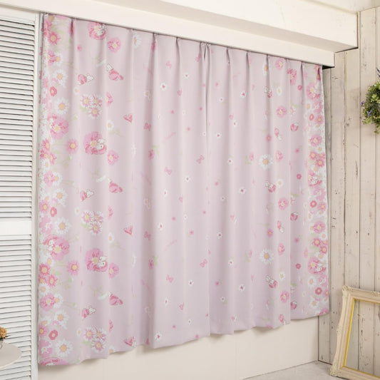 Sanrio [Made in Japan] My Melody 1st grade blackout curtains, set of 2, width 100 x 178cm length, 99.99% shading rate, washable, character SS-11-202-31