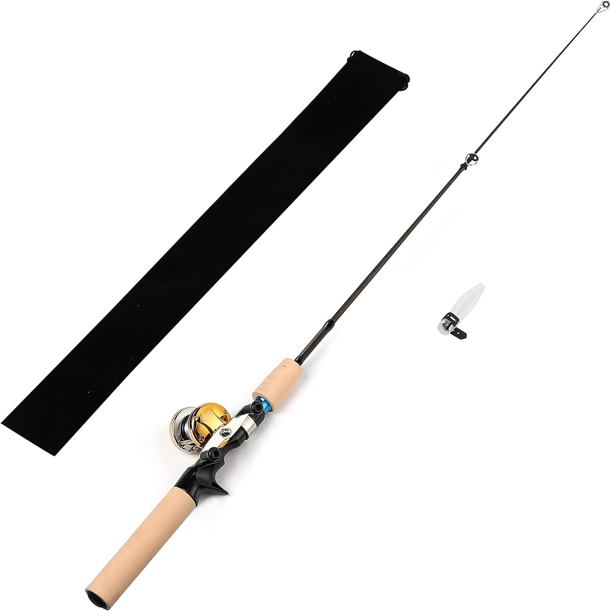WATARI Fishing Rod Set/Bait Set/Compact Bait Rod Double Shaft Reel/Approx. 100cm Hole Fishing Burakuri Exploration/Saltwater Compatible Rod and Reel Case Included