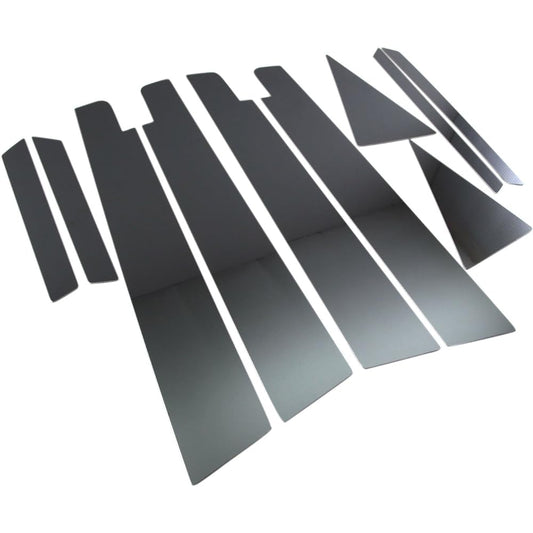 BRIGHTZ Prius 30 series black plated pillar panel cover 10PC with visor [PIL-BLA-302] 5015