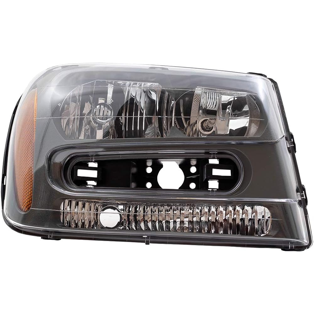 Autoandart replacement passenger seat headlight assembly 2002-2009 Trailblazer & 02-06 EXT With full width with grill bar 25970914