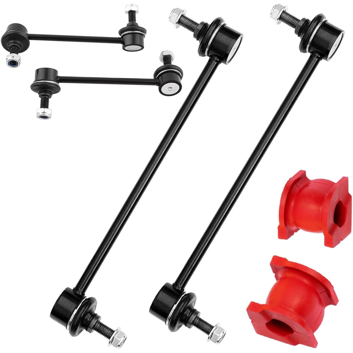 Suspension Dade Front & Lear Stabilizer Bar Link + Front Bushing 2003-2008 Honda Pilot/Acura MDX 2003-2006 6 pieces