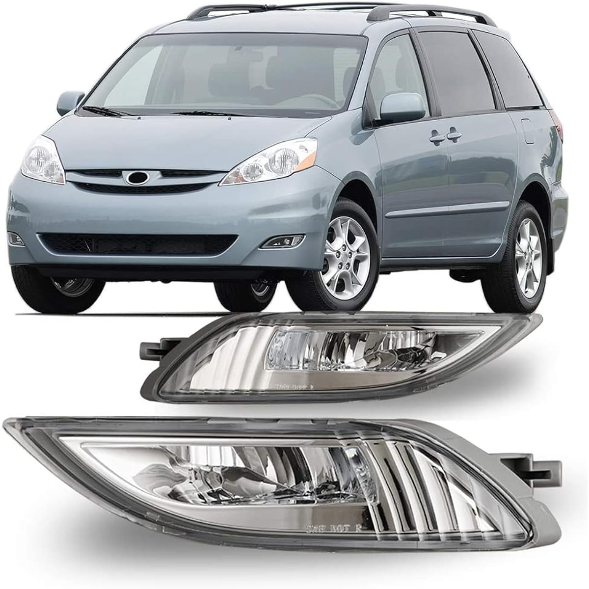 CPW replacement [2006 07 08 09 10 Toyota Siena] Driving LED Fog Light Pair + Wire + Switch Kit