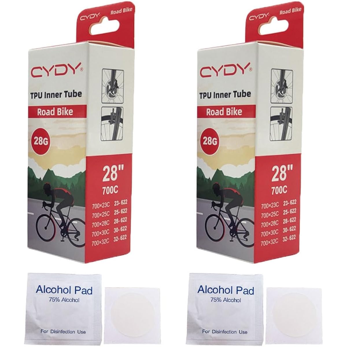 CYDY Ultra Light TPU Tube 28g Set of 2 for Road Ver.2.0