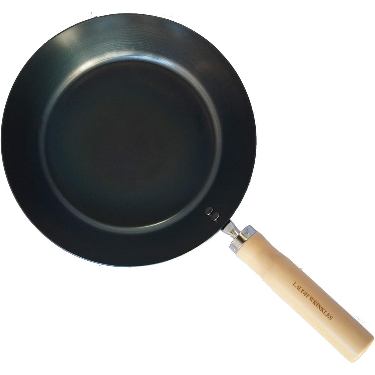 Iron frying pan that will grow the more you use it, 28cm plain wood handle, made in Japan, IH compatible, lightweight, no seasoning required, outdoor, camping