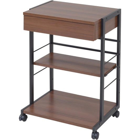 JK Plan Computer Desk Rack Multifunction Rack Side Rack Printer Rack Side Chest Desk Storage Storage Shelf Brown KKS-0012-BR